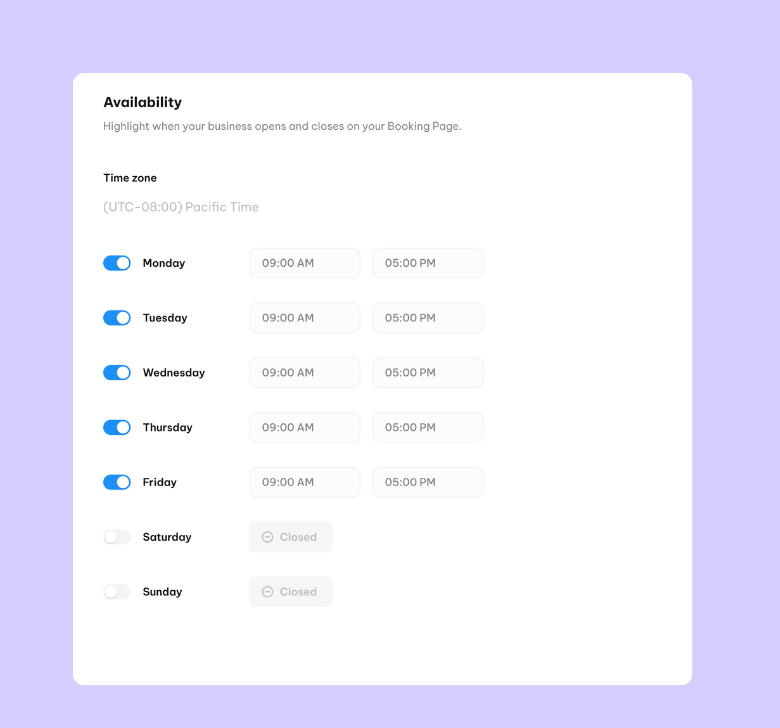 Availability Scheduling